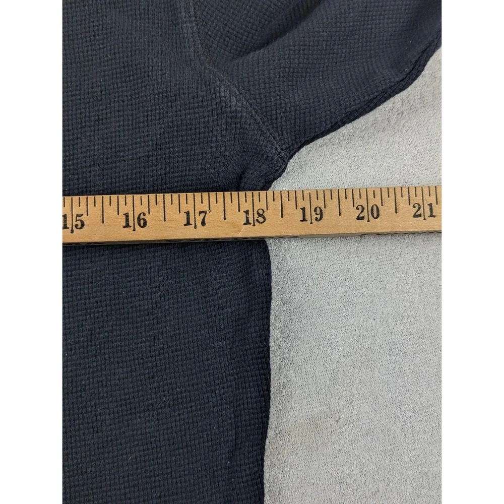 Polo Ralph Lauren Mens Navy Blue Waffle Knit Thermal Sleepwear Shirt Medium